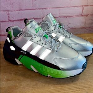 Adidas ZX 2K Boost Silver and Green Men's Shoes
